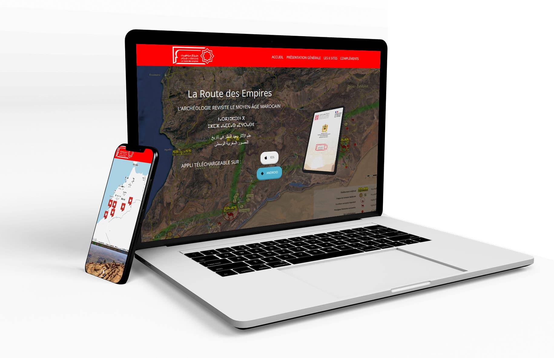 « La Route des Empires » (application mobile, Maroc) <span> Janvier 2022</span>